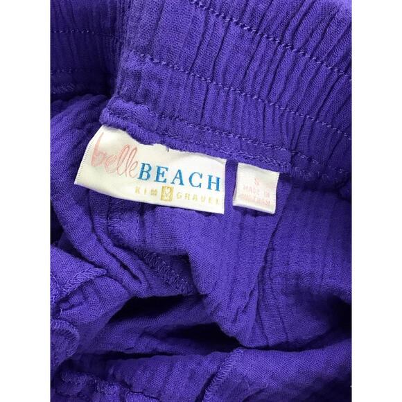 Belle beach Kim gravel ladies shorts small purple woven new from HSN - Picture 3 of 3
